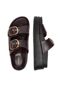 DeeZee Klapki CEO-HY62273-2 Bordowy. Kolor: czerwony. Materiał: materiał #10