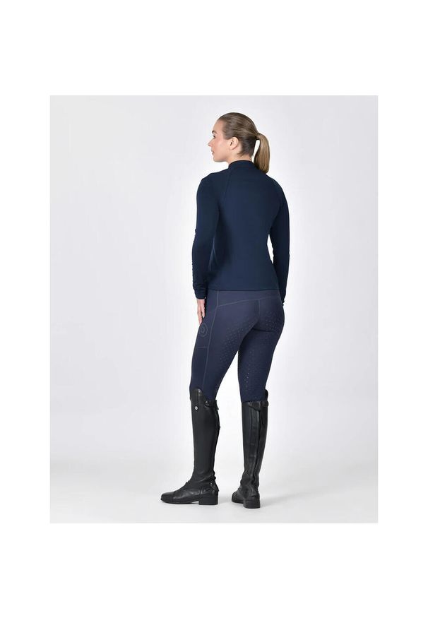 DUBLIN - Damska bluza jeździecka z długim rękawem z meshu Dublin. Kolor: niebieski. Długość rękawa: długi rękaw. Długość: długie