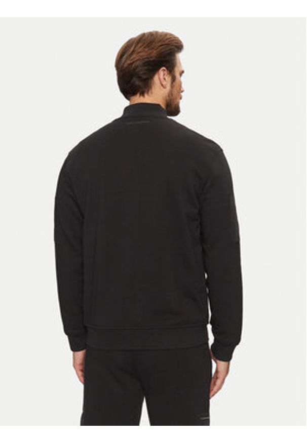Karl Lagerfeld - KARL LAGERFELD Bluza 705070 551900 Czarny Regular Fit. Typ kołnierza: dekolt w karo. Kolor: czarny. Materiał: bawełna