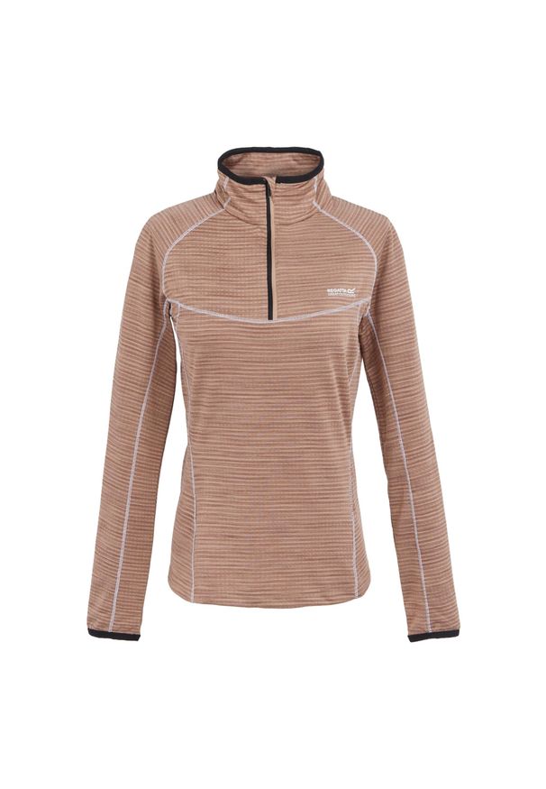 Regatta - Polarowy Top Damski Suwak Do Połowy Yonder II. Kolor: beżowy. Materiał: polar. Styl: sportowy. Sport: turystyka piesza