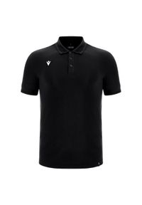 Polo Macron Athleisure SCE Lindos. Typ kołnierza: polo. Kolor: czarny. Styl: sportowy #1