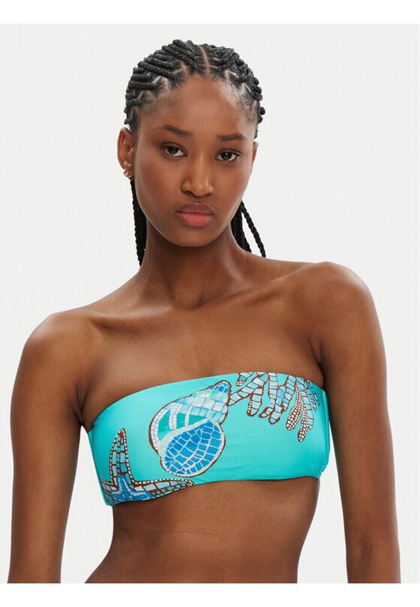 Seafolly Góra od bikini La Mer 31448-214 Turkusowy. Kolor: turkusowy. Materiał: syntetyk