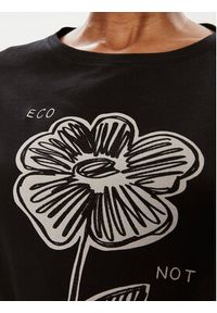 Sisley T-Shirt 3I1XL101S Czarny Boxy Fit. Kolor: czarny. Materiał: bawełna #2