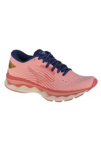 Buty do biegania damskie Mizuno Wave Sky 6. Kolor: różowy. Model: Mizuno Wave #1