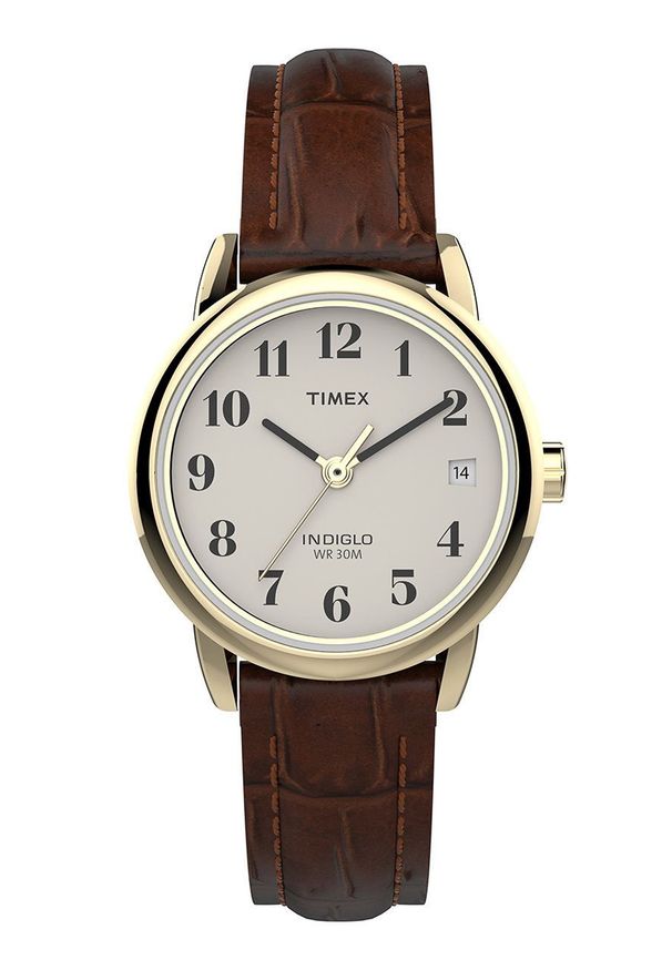 Timex zegarek T20071 Easy Reader damski kolor złoty. Kolor: złoty. Materiał: materiał, skóra