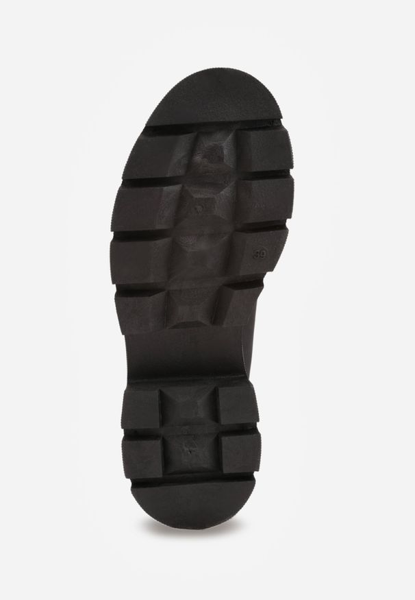 Born2be - Czarne Mokasyny na Grubej Podeszwie z Biżuteryjną Klamrą Rosaivy. Okazja: na co dzień. Zapięcie: klamry. Kolor: czarny. Materiał: jeans, materiał. Styl: casual, klasyczny