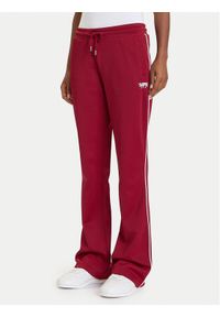 Guess Spodnie dresowe W5BB58 FL04W Bordowy Regular Fit. Kolor: czerwony. Materiał: syntetyk