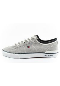 TOMMY HILFIGER - Buty sportowe trampki do chodzenia męskie Tommy Hilfiger. Kolor: szary. Sport: turystyka piesza