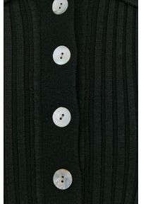 Samsoe & Samsoe - Samsoe Samsoe Sukienka kolor czarny midi rozkloszowana. Kolor: czarny. Materiał: poliester, materiał, wiskoza, dzianina. Długość rękawa: krótki rękaw. Typ sukienki: rozkloszowane. Długość: midi #2