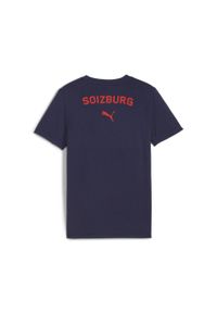 Puma - Koszulka młodzieżowa Casuals FC Red Bull Salzburg PUMA Navy Red Blue. Kolor: czerwony, niebieski, wielokolorowy. Sport: piłka nożna