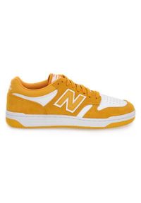 Buty do chodzenia męskie New Balance Lwa Bb480. Zapięcie: sznurówki. Kolor: żółty. Materiał: guma, skóra. Szerokość cholewki: normalna. Sport: turystyka piesza