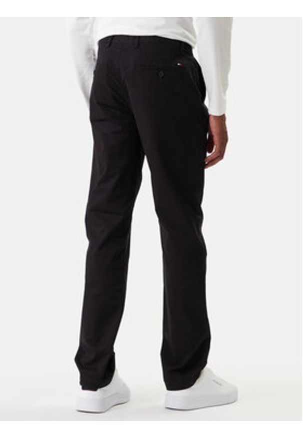 TOMMY HILFIGER - Tommy Hilfiger Chinosy Denton Essential MW0MW40262 Czarny Straight Fit. Kolor: czarny. Materiał: bawełna