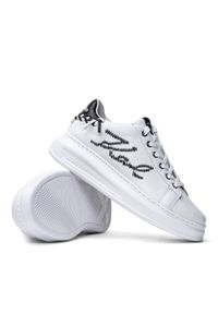 Sneakersy damskie białe Karl Lagerfeld Kapri Whistitch Lo Lace. Okazja: na co dzień, na spacer, do pracy. Kolor: biały. Sport: turystyka piesza