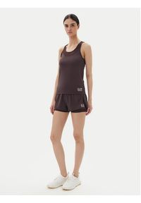 EA7 Emporio Armani Koszulka techniczna 7W000237 AF12509 U6278 Brązowy Regular Fit. Kolor: brązowy. Materiał: syntetyk #5