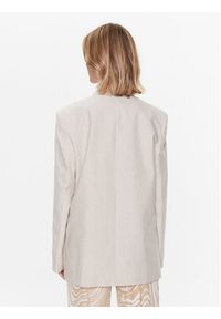 Calvin Klein Marynarka Linen Tailored K20K205225 Beżowy Relaxed Fit. Kolor: beżowy. Materiał: bawełna, len