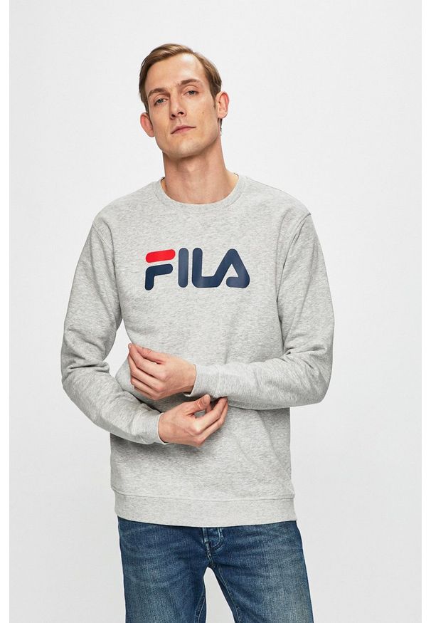 Fila - Bluza. Okazja: na co dzień. Kolor: szary. Wzór: nadruk. Styl: casual