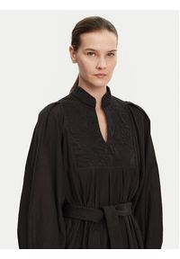 Munthe Sukienka koszulowa Fonxo 251130425130 Czarny Loose Fit. Kolor: czarny. Materiał: bawełna. Typ sukienki: koszulowe #3