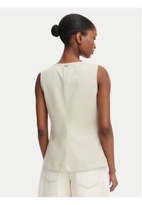 Calvin Klein Jeans Top LV044G206G Beżowy Slim Fit. Kolor: beżowy. Materiał: syntetyk #3