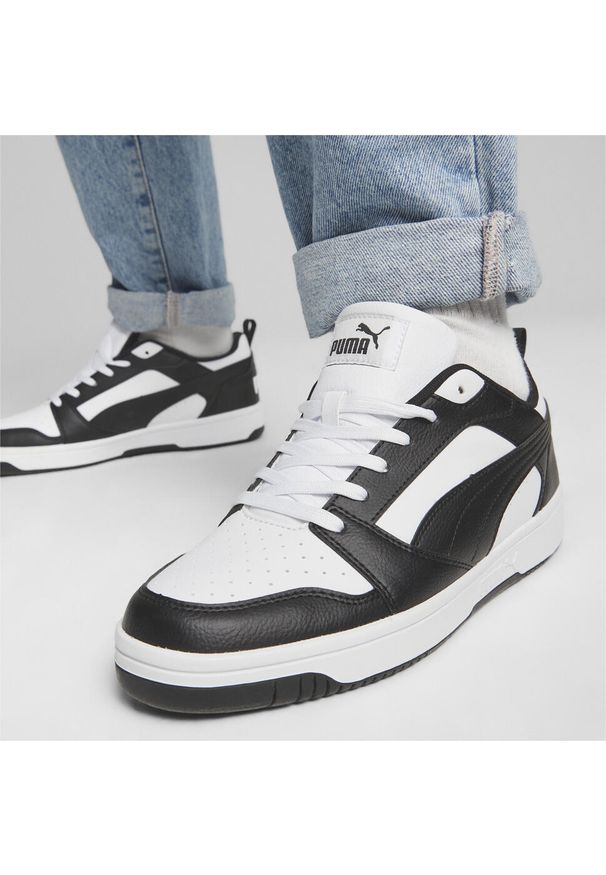 Puma - Buty do chodzenia męskie PUMA Rebound V6 Low. Kolor: czarny, biały, wielokolorowy. Materiał: guma, syntetyk, materiał. Sport: turystyka piesza