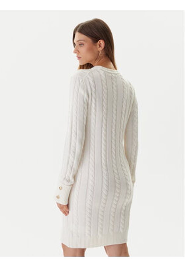 Guess Sukienka dzianinowa W5BK46 Z1192 Écru Regular Fit. Kolor: kremowy. Materiał: syntetyk