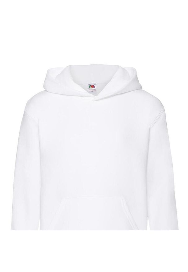 FRUIT OF THE LOOM - Bluza Dziecięca Premium Plain Hoodie. Kolor: biały