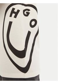 Hugo - HUGO T-Shirt Vintage 50545053 Écru Loose Fit. Kolor: kremowy. Materiał: bawełna. Styl: vintage #5