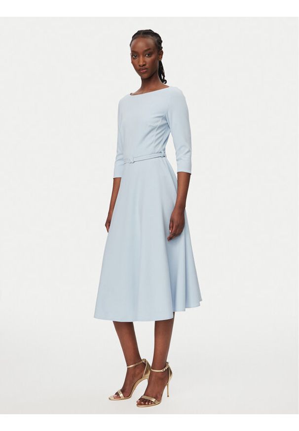 Rinascimento Sukienka koktajlowa CFC0127892003 Błękitny Regular Fit. Kolor: niebieski. Materiał: syntetyk. Styl: wizytowy