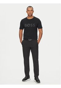 BOSS T-Shirt Tape Logo 50530990 Czarny Regular Fit. Kolor: czarny. Materiał: bawełna