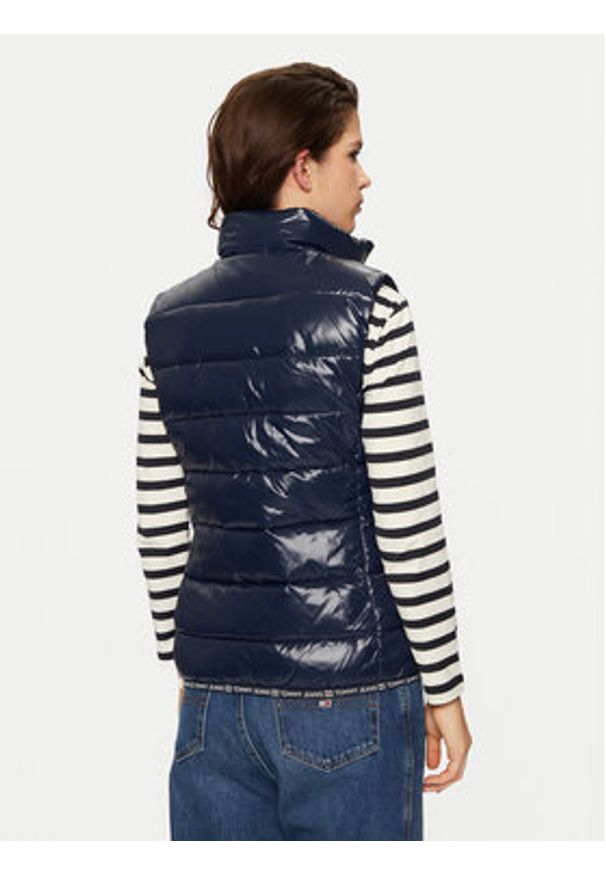 Tommy Jeans Bezrękawnik DW0DW19390 Granatowy Regular Fit. Kolor: niebieski. Materiał: syntetyk. Długość rękawa: bez rękawów