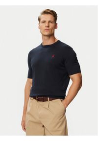 Beverly Hills Polo Club T-Shirt P-SS26M-M436344NVY Granatowy Regular Fit. Typ kołnierza: polo. Kolor: niebieski. Materiał: bawełna #1