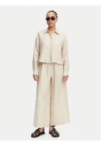 Weekend Max Mara Koszula Capo 2615041022 Beżowy Regular Fit. Kolor: beżowy. Materiał: len #3