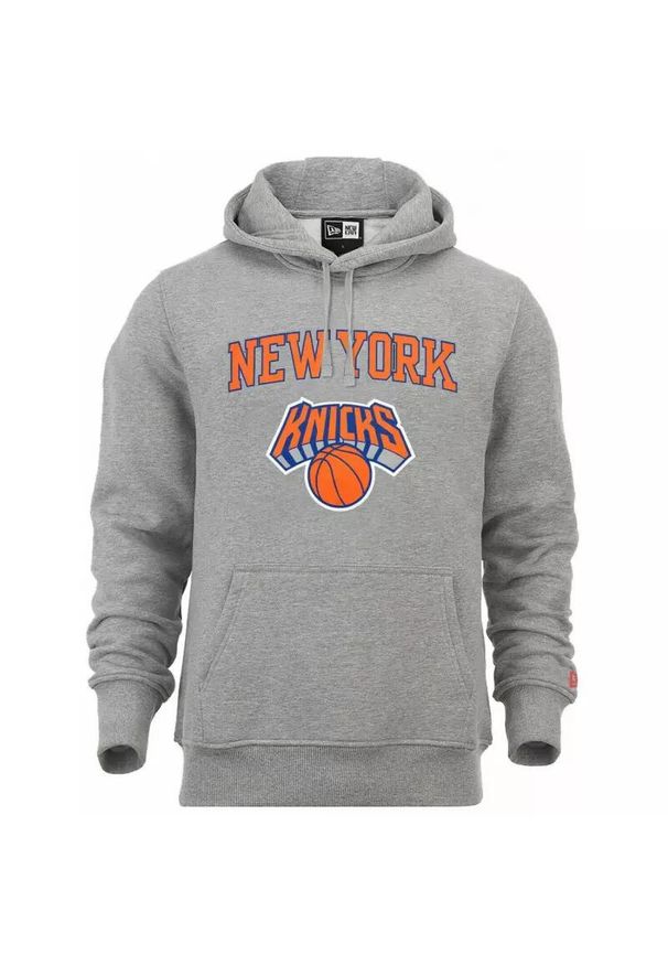 New Era - Bluza z kapturem New York Knicks NBA. Typ kołnierza: kaptur. Kolor: wielokolorowy, szary. Sport: koszykówka