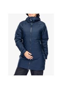 Płaszcz puchowy damski Rab Valiance Parka. Kolor: niebieski. Materiał: puch. Sport: turystyka piesza #1