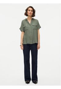 Vero Moda Koszula Bumpy 10310139 Zielony Regular Fit. Kolor: zielony. Materiał: wiskoza #5