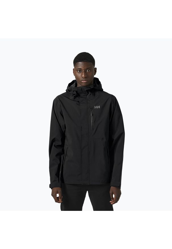 Kurtka przeciwdeszczowa męska Helly Hansen Juell Storm. Kolor: czarny. Sport: turystyka piesza