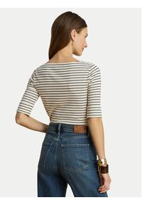Lauren Ralph Lauren - LAUREN RALPH LAUREN Bluzka Judy 200P13919004 Kremowy Regular Fit. Kolor: kremowy. Materiał: bawełna #5