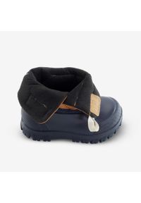 WEDZE - Buty zimowe śniegowce dla dzieci Wedze 500. Zapięcie: rzepy. Kolor: pomarańczowy, brązowy, niebieski, wielokolorowy. Szerokość cholewki: normalna. Wzór: paski. Sezon: zima. Sport: turystyka piesza