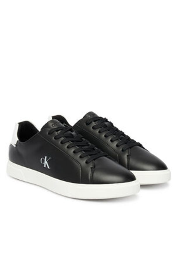 Calvin Klein Sneakersy Low Pro Cup Laceup Lth Moire HW0HW02845 Czarny. Kolor: czarny. Materiał: skóra