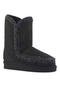 Mou - MOU ESKIMO BOOT 24 Śniegowce damskie. Wysokość cholewki: przed kolano. Kolor: czarny. Materiał: materiał, wełna, zamsz. Szerokość cholewki: normalna. Sezon: zima. Styl: elegancki, klasyczny #3