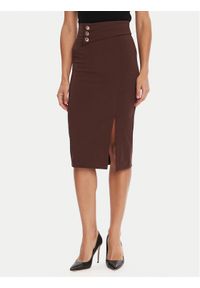 Rinascimento Spódnica ołówkowa CFC0126167003 Brązowy Slim Fit. Kolor: brązowy. Materiał: syntetyk