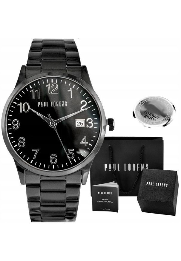 Zegarek męski Paul Lorens PABLO-1A5c Z GRAWEREM