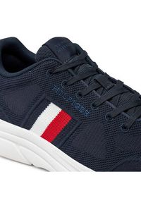 TOMMY HILFIGER - Tommy Hilfiger Sneakersy Modern Runner Knit Evo Ess FM0FM05245 Granatowy. Kolor: niebieski. Materiał: materiał #5