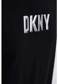 DKNY - Dkny t-shirt damski kolor czarny. Kolor: czarny. Materiał: dzianina. Styl: klasyczny #4