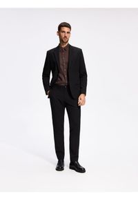 Reserved - Marynarka slim fit z domieszką wiskozy - czarny. Kolor: czarny. Materiał: wiskoza #1