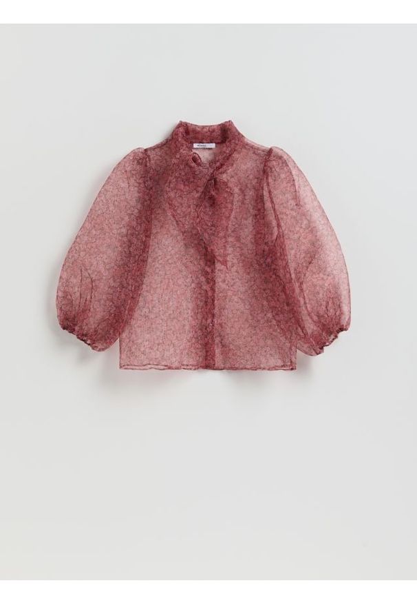 Reserved - Prześwitująca bluzka - wielobarwny. Materiał: tkanina