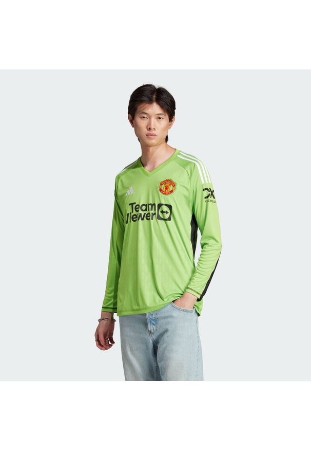 Adidas - Koszulka Manchester United Tiro 23 Competition Long Sleeve Goalkeeper. Kolor: zielony. Materiał: materiał. Długość rękawa: długi rękaw