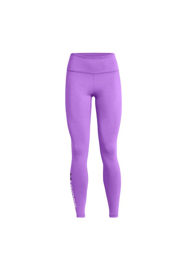 Legginsy treningowe damskie Under Armour Campus Graphic. Kolor: fioletowy