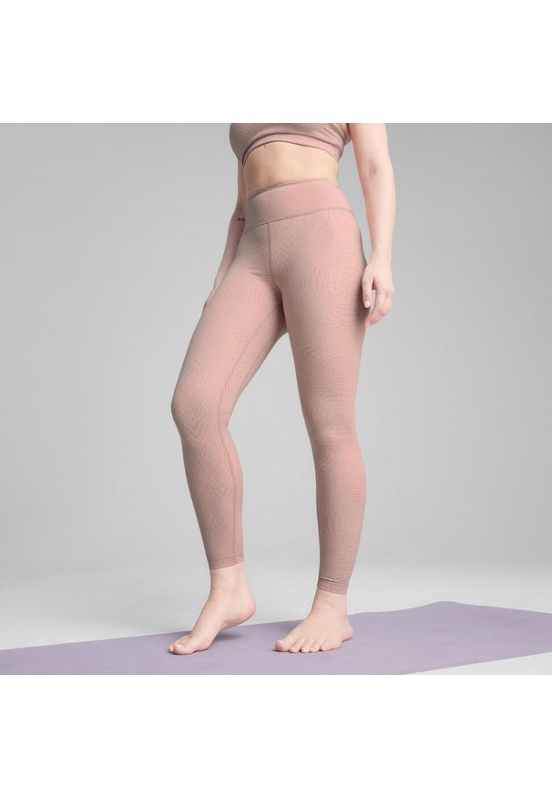 Puma - Damskie legginsy 7/8 z wysokim stanem MOVE CLOUDSPUN PUMA Rose Quartz Pink. Stan: podwyższony. Kolor: różowy. Materiał: materiał. Sport: turystyka piesza