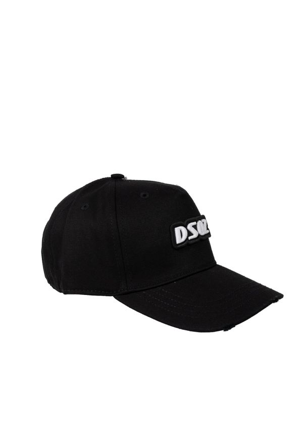 DSQUARED2 - Dsquared2 Bejsbolówka | BCM0649 05C00001 | Mężczyzna | Czarny. Kolor: czarny. Materiał: bawełna. Wzór: napisy, aplikacja. Styl: sportowy, elegancki, casual