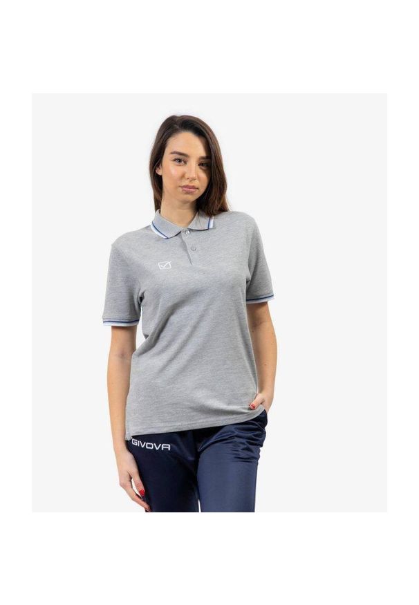 Polo Givova 3XL Szary i Biały - Oddychająca Bawełna. Typ kołnierza: polo. Kolor: niebieski, biały, wielokolorowy. Materiał: bawełna. Sport: piłka nożna